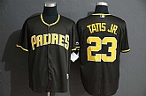 Padres 23 Fernando Tatis Jr. Black Cool Base Jersey,baseball caps,new era cap wholesale,wholesale hats
